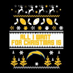 All I Want For Christmas Is Los Angeles Chargers Svg, Los Angeles Chargers logo Svg, NFL Svg, Sport Svg, Football Svg