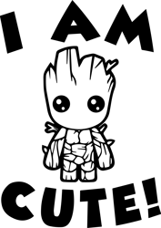 Groot i am cute Svg, Groot clipart, Baby Groot Svg, Avengers Svg, Guardians of the Galaxy Svg, Svg files for cricut