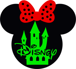 Castle in Minnie mouse Svg, Disney mickey Svg, Minnie clipart, Minnie mouse Svg, Minnie silhouette, Minnie head Svg