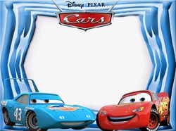 Cars Birthday Invitation template PNG, Cars Cartoon PNG, Disney PNG - Digital File