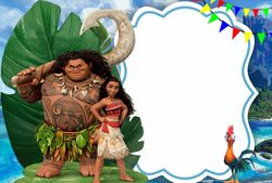 Moana Invitation templates PNG | Moana Birthday Party PNG | Disney Moana PNG, Clipart | Princess PNG, Digital download-5