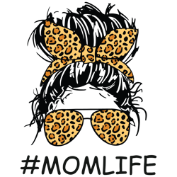 Mom Life Messy Bun Leopard Svg, Mother's Day Svg, Mom Gift Svg, Mom Shirt, Mama Svg, Mom Life Svg, Digital Download
