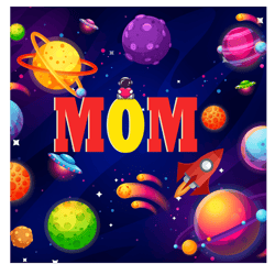 Mom Space Svg, Astronaut Svg, Mother's Day Svg, Mom Gift Svg, Mom Shirt, Mama Svg, Mom Life Svg, Instant download