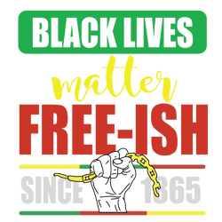 Black lives matter Free-ish since 1865 Svg, Junteenth Svg, Black History Svg, Independence Day Svg, Freedom Svg
