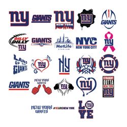 New York Giants Bundle Svg, New York Giants Logo Svg, NFL football Svg, Sport logo Svg, Football logo Svg