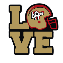 San Francisco 49ers Love Logo Svg, San Francisco 49ers Svg, NFL Svg, Sport Svg, Football Svg, Instant Download-1