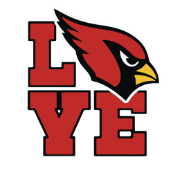 Arizona Cardinals Love Logo Svg, Arizona Cardinals Svg, NFL Svg, Sport Svg, Football Svg, Digital download