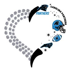 Carolina Panthers Heart Svg, NFL Svg, Sport Svg, Football Svg, Digital download