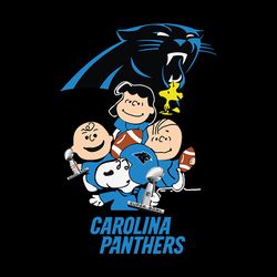 Peanuts Team Carolina Panthers Svg, NFL Svg, Sport Svg, Football Svg, Digital download-1