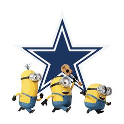 Minions Team Dallas Cowboys Svg, Star logo Svg, NFL Svg, Sport Svg, Football Svg, Digital download