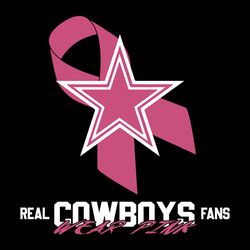 Wear Pink Real Cowboys Fans Svg, Dallas Cowboys Pink Ribbon Svg, NFL Svg, Sport Svg, Football Svg, Digital download