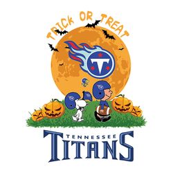 Snoopy And Charlie Brown Trick Or Treat Tennessee Titans Svg, NFL Svg, Sport Svg, Football Svg, Digital download