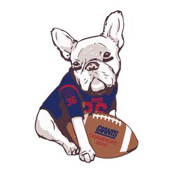 Pug Dog Fan New York Giants Svg, NFL Svg, Sport Svg, Football Svg, Digital download