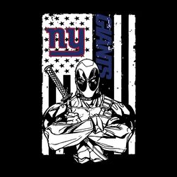 Deadpool New York Giants Flag Svg, NFL Svg, Sport Svg, Football Svg, Digital download
