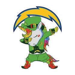 Unicorn St. Patrick's Day Los Angeles Chargers Svg, NFL Svg, Sport Svg, Football Svg, Digital download