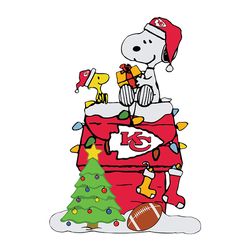 Snoopy Kansas City Chiefs Christmas Svg, NFL Svg, Sport Svg, Football Svg, Digital Download