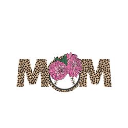 Mom Leopard Svg, Tee-ball Svg, Mother's Day Svg, Mom Svg, Mom Shirt Svg, Mom Life Svg, Digital Download