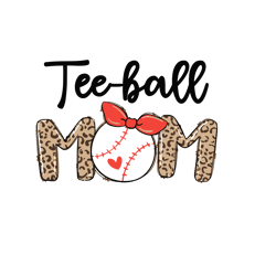 Tee-ball Mom Leopard Svg, Mother's Day Svg, Mom Gift Svg, Mom Shirt, Mama Svg, Mom Life Svg, Digital download
