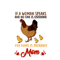 If A Woman Speaks And No One Is Listening Her Name Is Probably Mom Svg, Mother's Day Svg, Mom Gift Svg, Mom Shirt