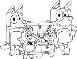 Family outline Svg, Bluey Heeler Svg, Bluey Dog Svg, Cartoon Dog Svg, Bluey character Svg, Digital Download-1