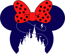 Minnie Mouse Head Svg, Disney Castle Svg, Instant download for Cricut and Silhouette, Digital Cut File, Dxf, Png, Svg