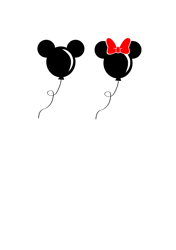 Mickey And Minnie Balloon Svg, Disney Svg, Instant download for Cricut and Silhouette, Digital Cut File, Dxf, Png, Svg