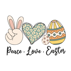 Peace Love Easter PNG, Leopard Easter Day PNG, Retro Easter Day Sublimation PNG, Digital download