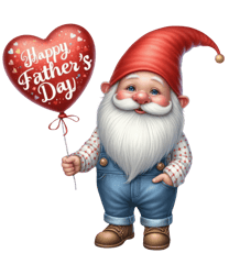 Happy Father's Day Gnome Clipart PNG Sublimation, Father's Day PNG, Daddy PNG, Gifts For Dad, Digital Download (1)
