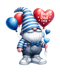 Best Dad Ever Gnome PNG, Father's Day Gnome Clipart PNG Sublimation, Daddy PNG, Gifts For Dad, Digital Download