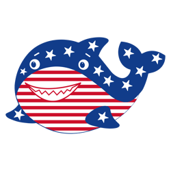 4th of July Whale Svg, Fourth of July Svg, America Svg, Patriotic Svg, Independence Day Shirt, Cut File Cricut (2)