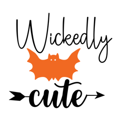 Wickedly cute Svg, Halloween Svg, Halloween Vector, Autumn Svg, Halloween Shirt Svg, Cut File Cricut, Silhouette (6)