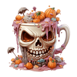 Halloween Coffee Cup Clipart PNG, Cute Halloween Coffee Cup Sublimation PNG, Digital Download (32)