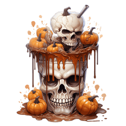 Halloween Coffee Cup Clipart PNG, Cute Halloween Coffee Cup Sublimation PNG, Digital Download (42)