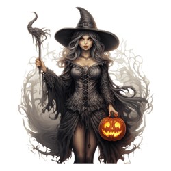 Gothic Antique Halloween Clipart PNG, Gothic Halloween Watercolor, Sublimation PNG, Digital Download (22)
