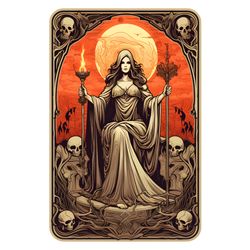 Halloween Tarot Card Sublimation Clipart, Halloween Tarot Card PNG, Retro Horror Characters Tarot Card PNG (8)