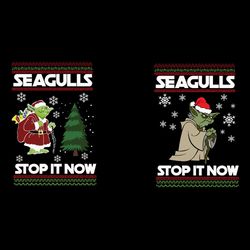Seagulls stop it now Svg, Christmas tree Svg, Yoda Santa Svg, Star wars Christmas Svg, Winter Svg, Holidays Svg
