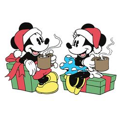 Mickey And Minnie Christmas Coffee Svg, Disney Christmas Svg, Love Svg, Santa Svg, Digital Download