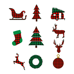 Christmas Buffalo Plaid Svg bundle, Christmas shirts designs, Christmas Clipart Svg, Reindeer Svg, Holidays Svg