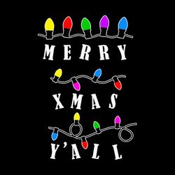 Merry christmas y'all Svg, Christmas Lights Svg, Merry Christmas Svg, Noel Svg, Winter Svg, Holidays Svg