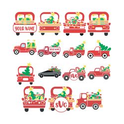 Christmas Red Truck Svg Bundle, Christmas truck Svg, Truck clipart, Christmas tree Svg, Holidays Svg, Digital Download