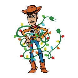 Woody Christmas Lights Svg, Toy Story svg, Toy Story clipart, Woody Clipart, Toy Story Christmas Svg Digital download