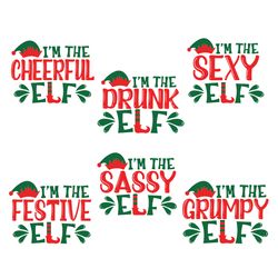 I'm the Elf Svg Bundle, Elf friends Svg, elf family Matching elf friends Svg, Matching friends Christmas shirt cut file