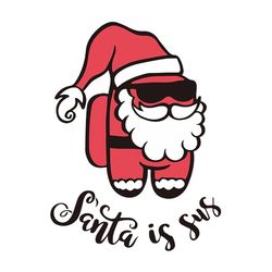 Santa is Sus Svg, Christmas Among Us Svg, Among Us Santa svg, Santa clipart, Among Us Sticker svg, Digital download