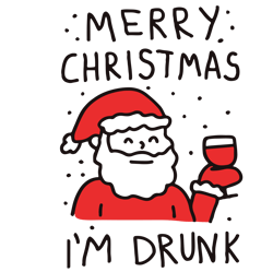 Merry christmas i'm drunk Svg, Santa Claus Svg, Funny Christmas Svg, Holidays Svg, Digital download