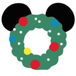 Mickey mouse wreath Svg, Disney Christmas Svg, Disney Mickey Svg, Mickey mouse Svg, Holidays Svg, Digital download