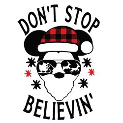 Don't stop believin Svg, Mickey santa Svg, Disney Christmas Svg, Disney Mickey Svg, Mickey mouse Svg, Digital download