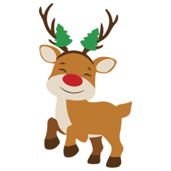 Reindeer Svg, Reindeer christmas Svg, Reindeer Red Nose Svg, Reindeer With christmas tree Svg, Digital download (1)