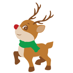 Reindeer Svg, Reindeer christmas Svg, Reindeer Red Nose Svg, Reindeer With scarf Svg, Digital download (5)