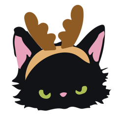 Grumpy Black Cat Svg, Black Cat Christmas Svg, Black Cat Face Svg, Cat head Svg, Holidays Svg, Digital download (9)