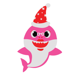 Baby Shark santa Hat Svg, Baby Shark Christmas Svg, Cute Christmas Shark Svg, Shark Christmas Svg, Digital download